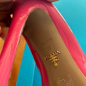 Prada shoes size 8 , pink .